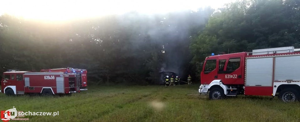 Pożar baraku w Janowie