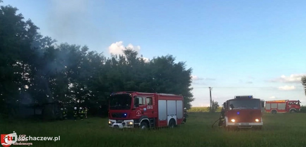 Pożar baraku w Janowie