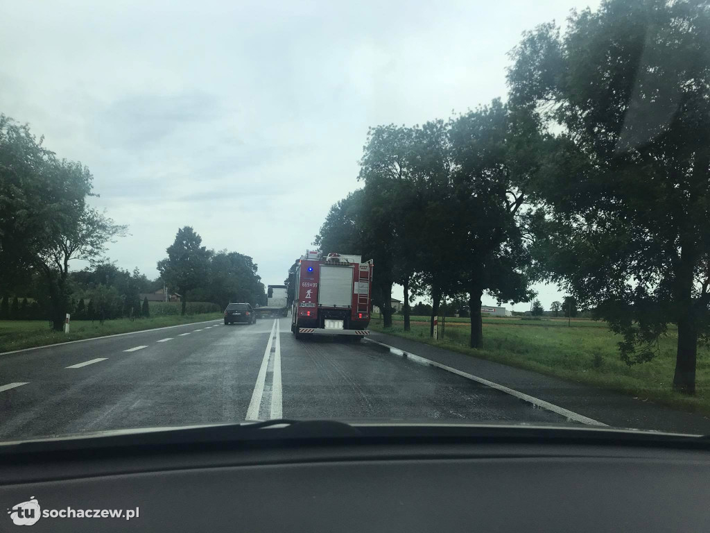 Olej na DK 97, utrudnienia w gminie Teresin