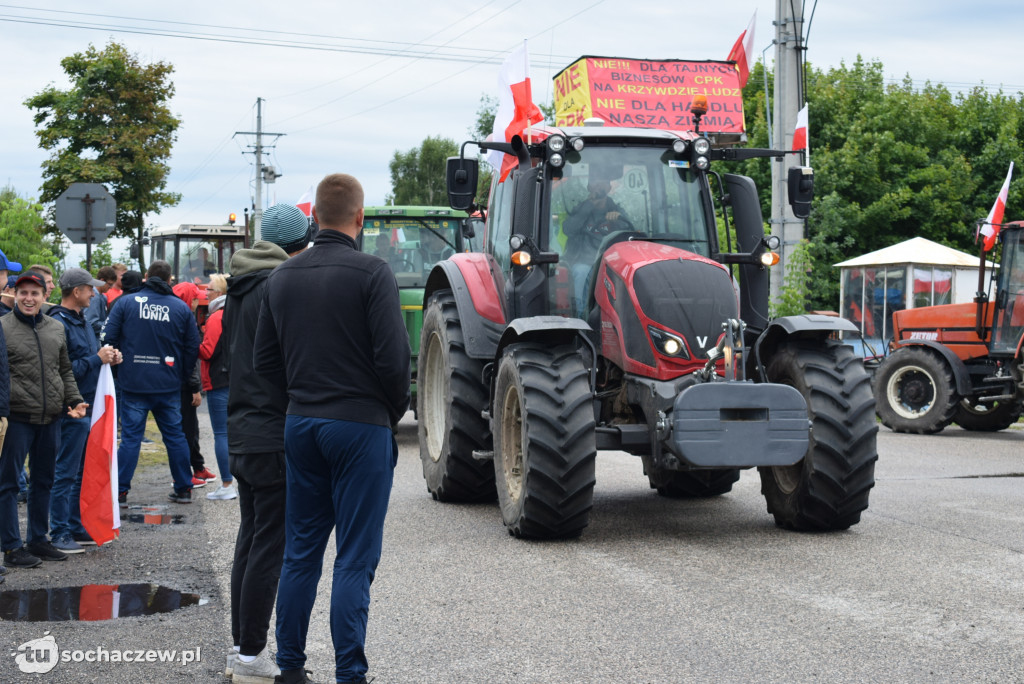 Kuznocin: protestują rolnicy i przeciwnicy CPK