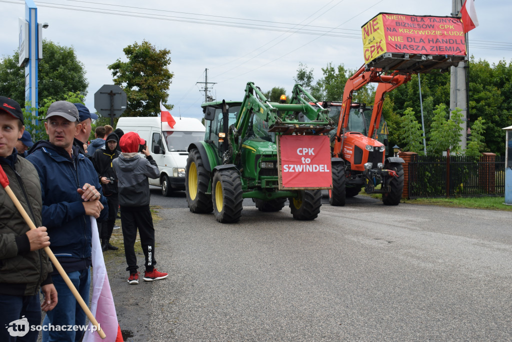 Kuznocin: protestują rolnicy i przeciwnicy CPK