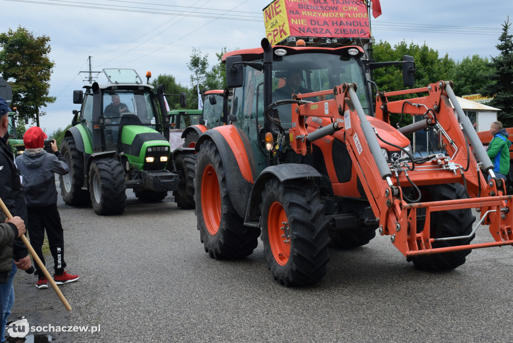 Kuznocin: protestują rolnicy i przeciwnicy CPK