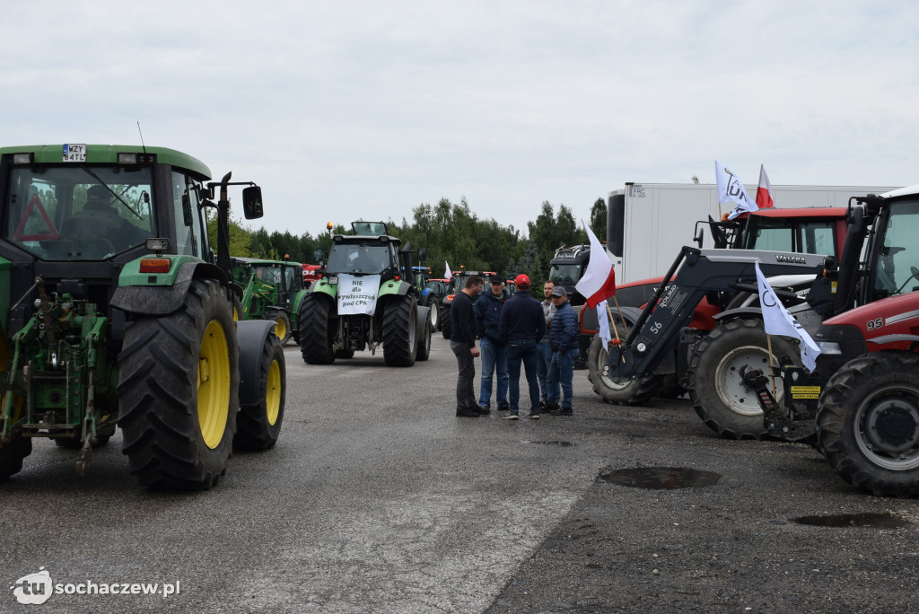 Kuznocin: protestują rolnicy i przeciwnicy CPK