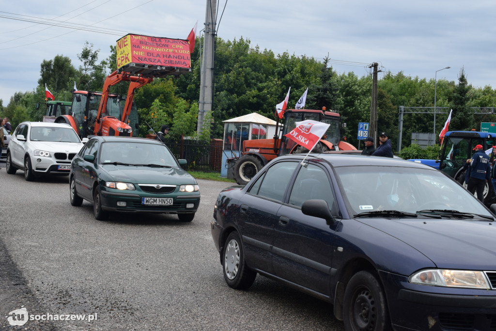 Kuznocin: protestują rolnicy i przeciwnicy CPK