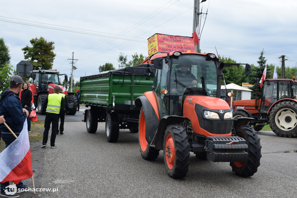 Kuznocin: protestują rolnicy i przeciwnicy CPK