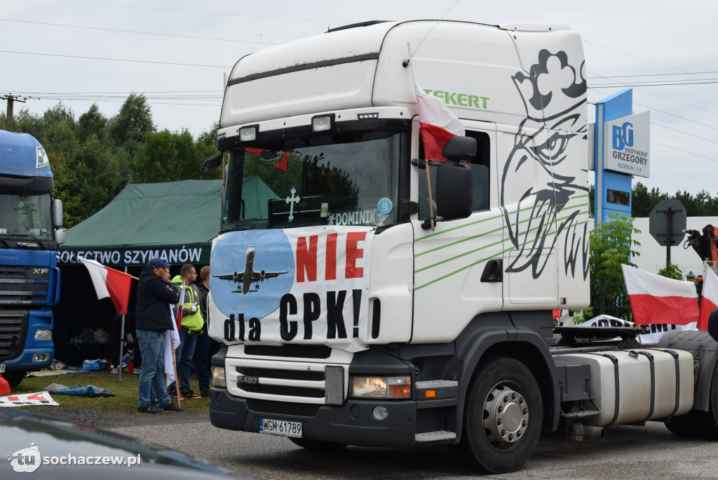 Kuznocin: protestują rolnicy i przeciwnicy CPK