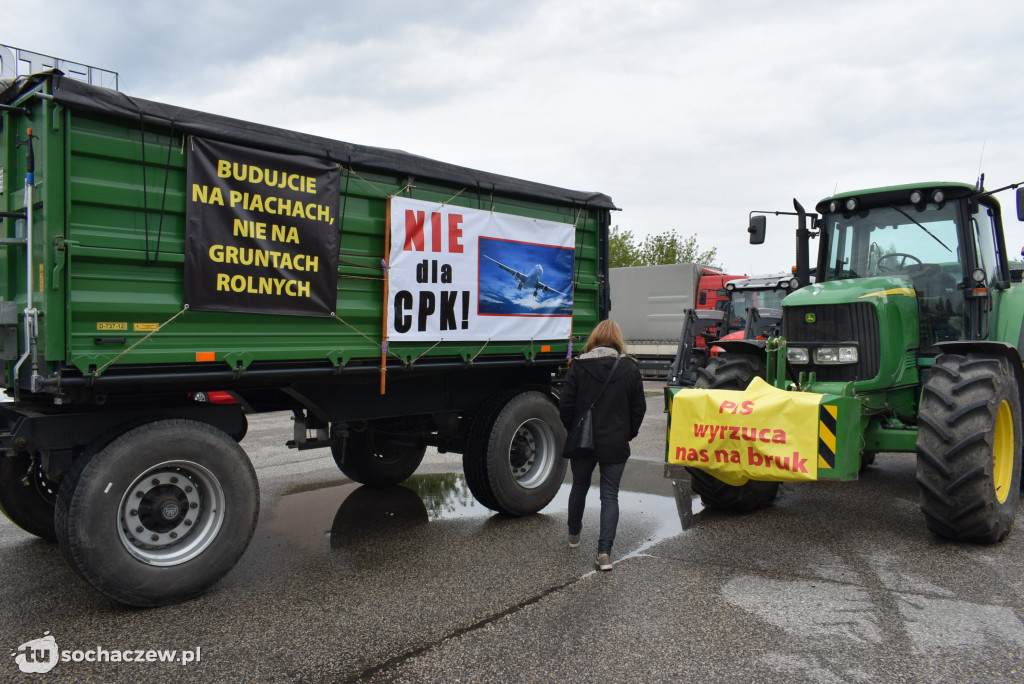 Kuznocin: protestują rolnicy i przeciwnicy CPK