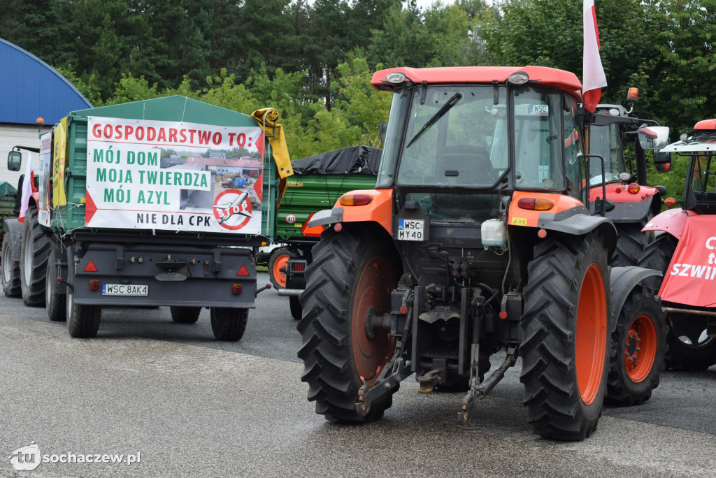 Kuznocin: protestują rolnicy i przeciwnicy CPK