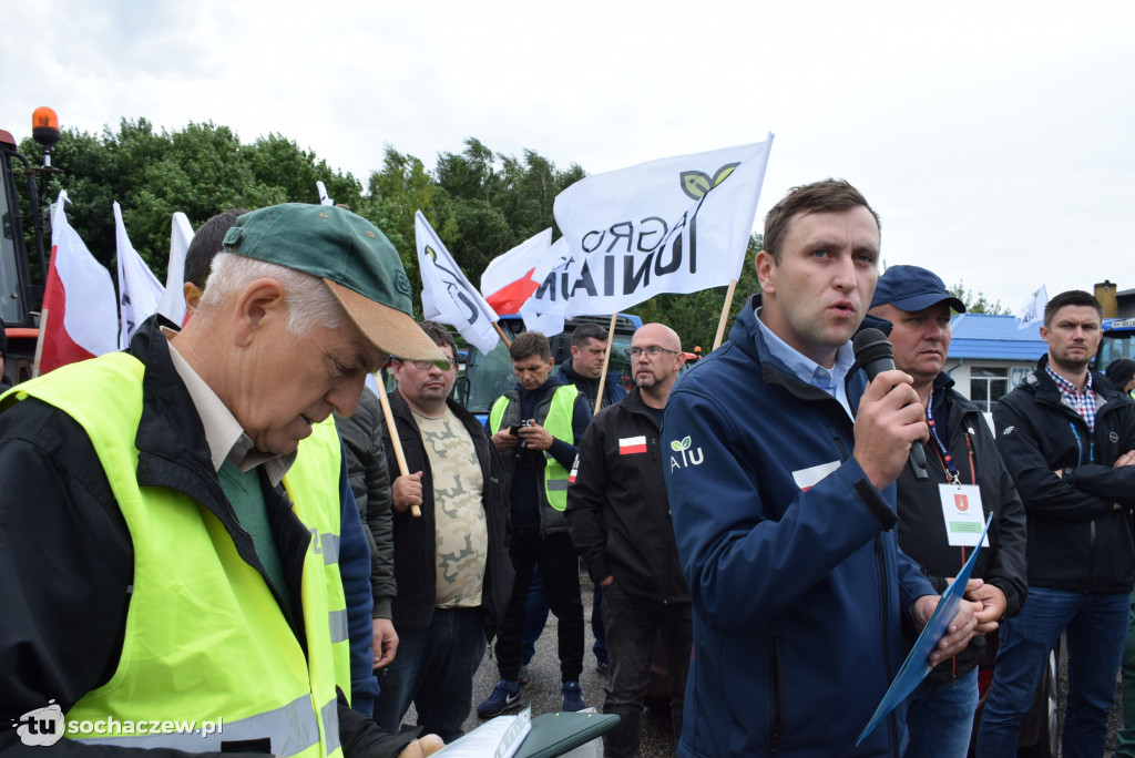Kuznocin: protestują rolnicy i przeciwnicy CPK