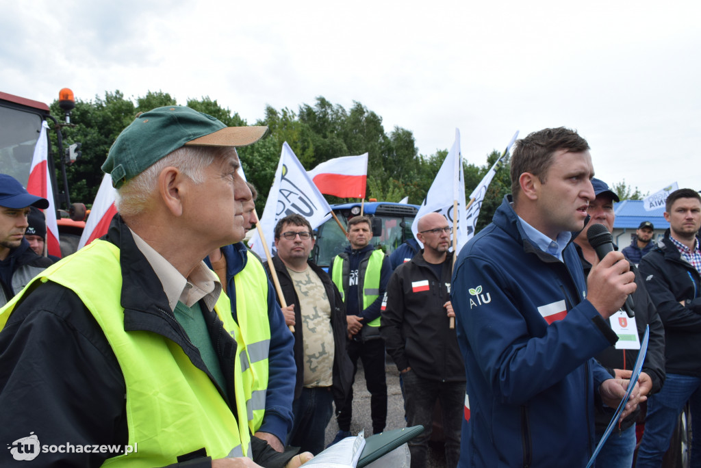 Kuznocin: protestują rolnicy i przeciwnicy CPK