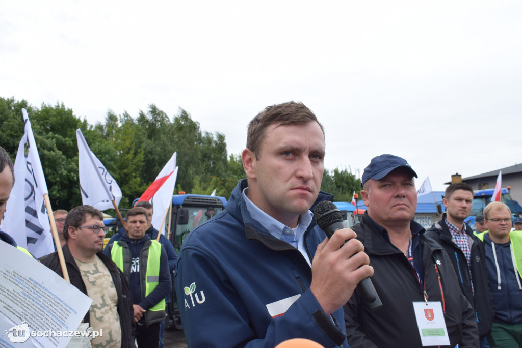 Kuznocin: protestują rolnicy i przeciwnicy CPK
