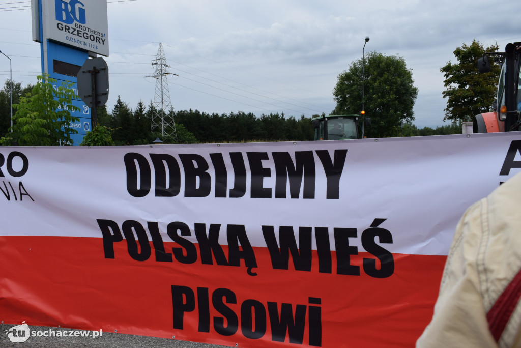 Kuznocin: protestują rolnicy i przeciwnicy CPK