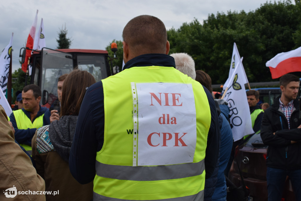 Kuznocin: protestują rolnicy i przeciwnicy CPK
