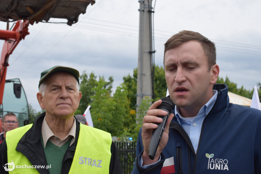Kuznocin: protestują rolnicy i przeciwnicy CPK