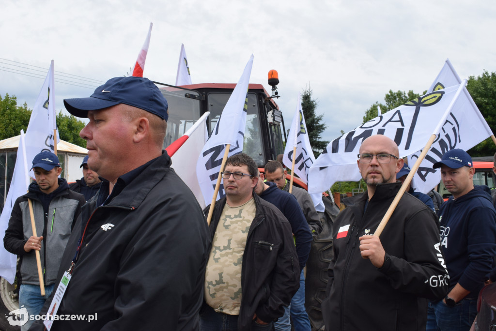 Kuznocin: protestują rolnicy i przeciwnicy CPK