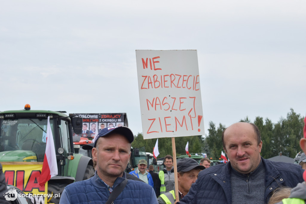 Kuznocin: protestują rolnicy i przeciwnicy CPK