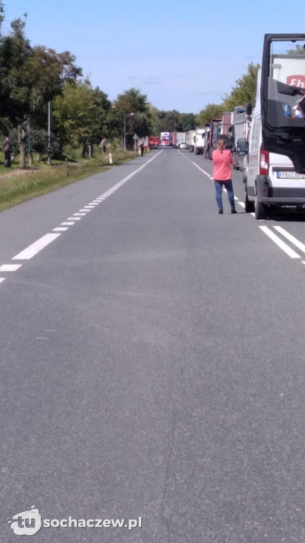 Wypadek na DK 50 w Guzowie