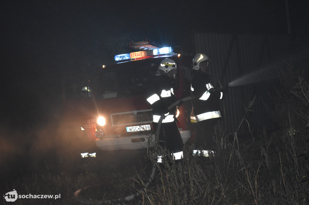 Pożar na cmentarzu w Giżycach