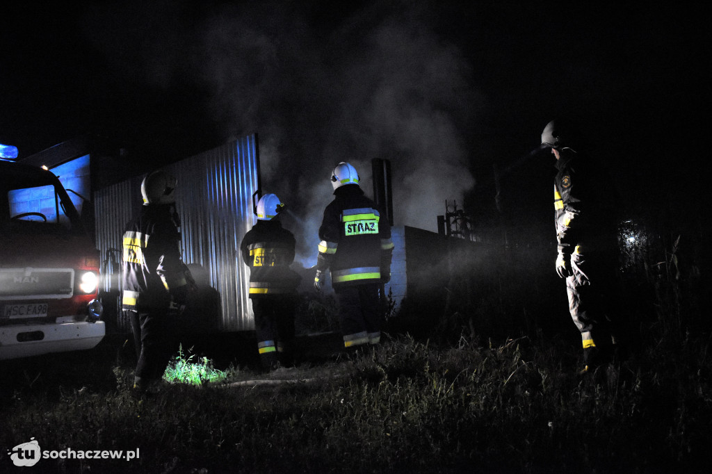 Pożar na cmentarzu w Giżycach