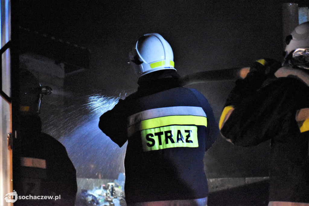 Pożar na cmentarzu w Giżycach