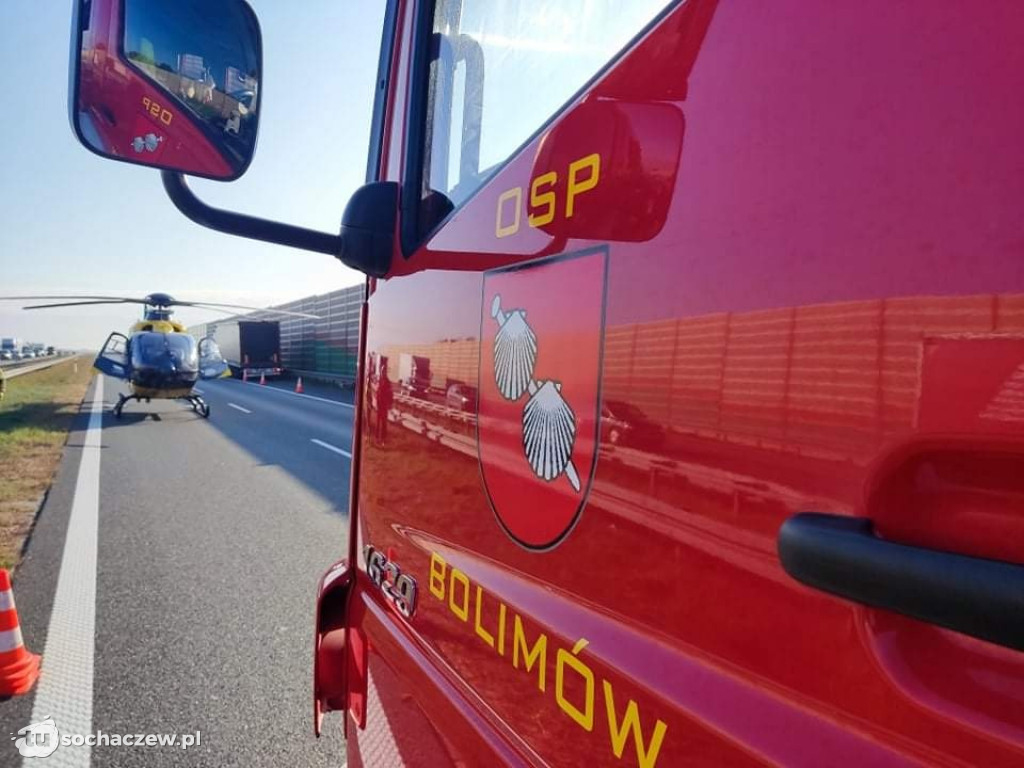 Wypadek na A2 pod Skierniewicami