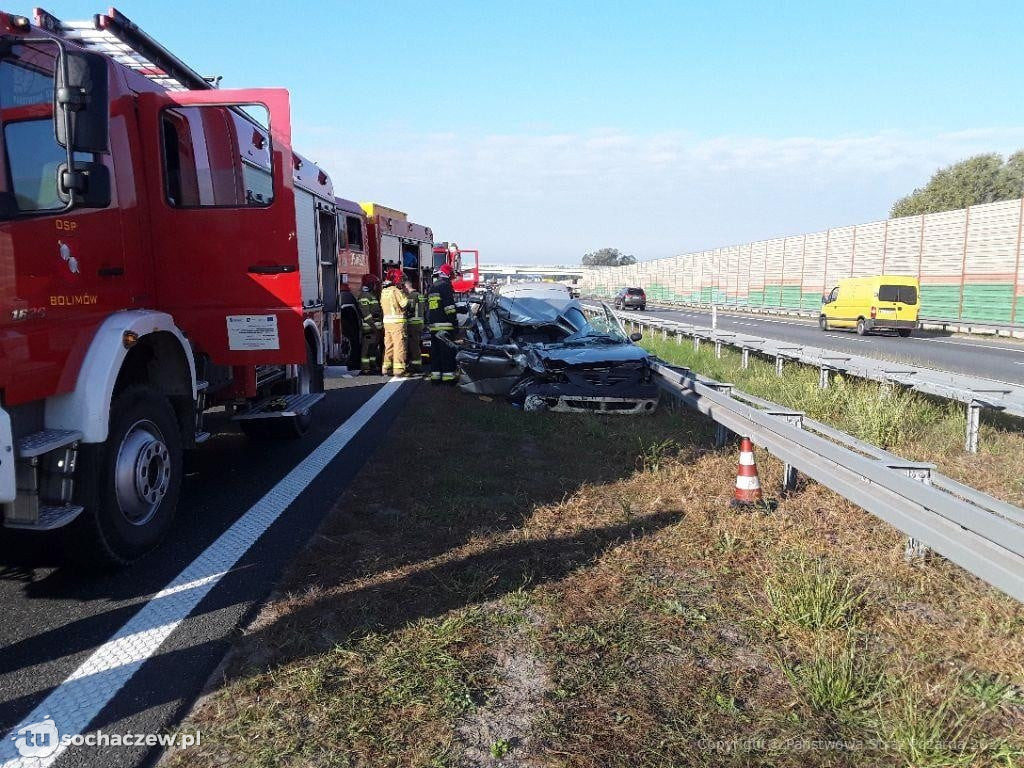 Wypadek na A2 pod Skierniewicami