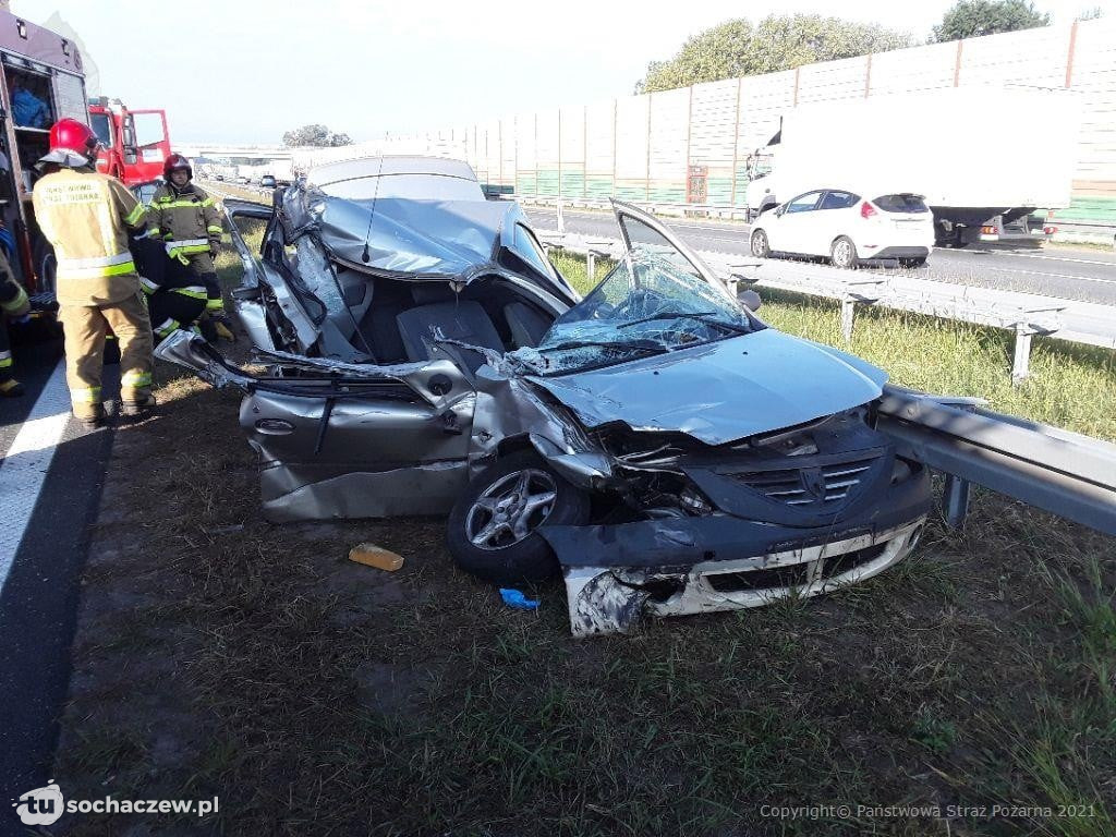 Wypadek na A2 pod Skierniewicami