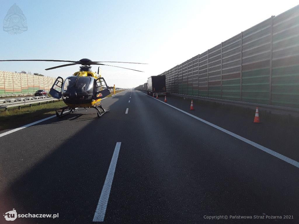 Wypadek na A2 pod Skierniewicami