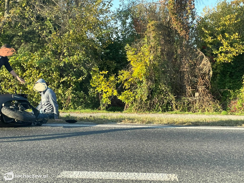 Zderzenie motocykla z osobówką na DK92