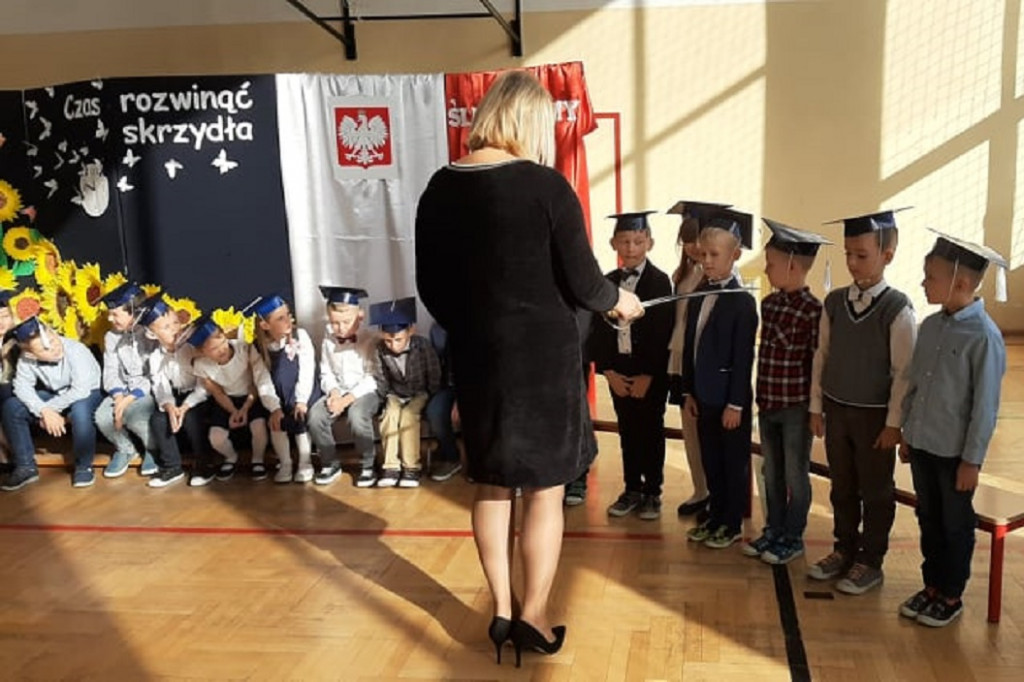 Pasowanie na ucznia w Młodzieszynie