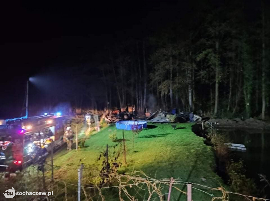 Pożar budynku w Rokotowie