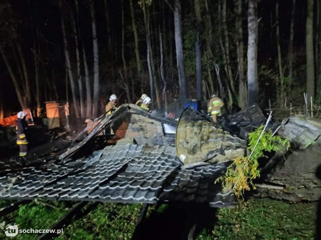 Pożar budynku w Rokotowie