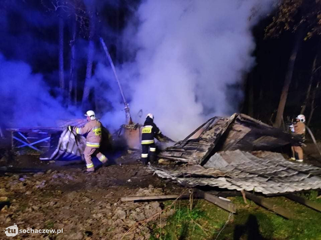 Pożar budynku w Rokotowie