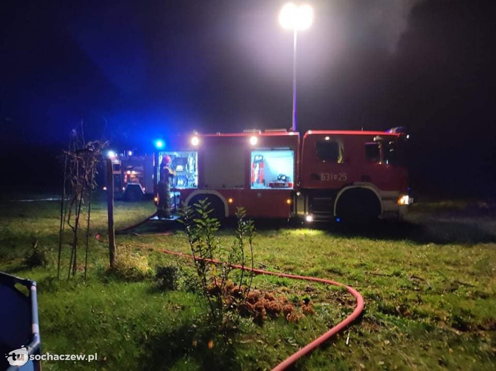 Pożar budynku w Rokotowie
