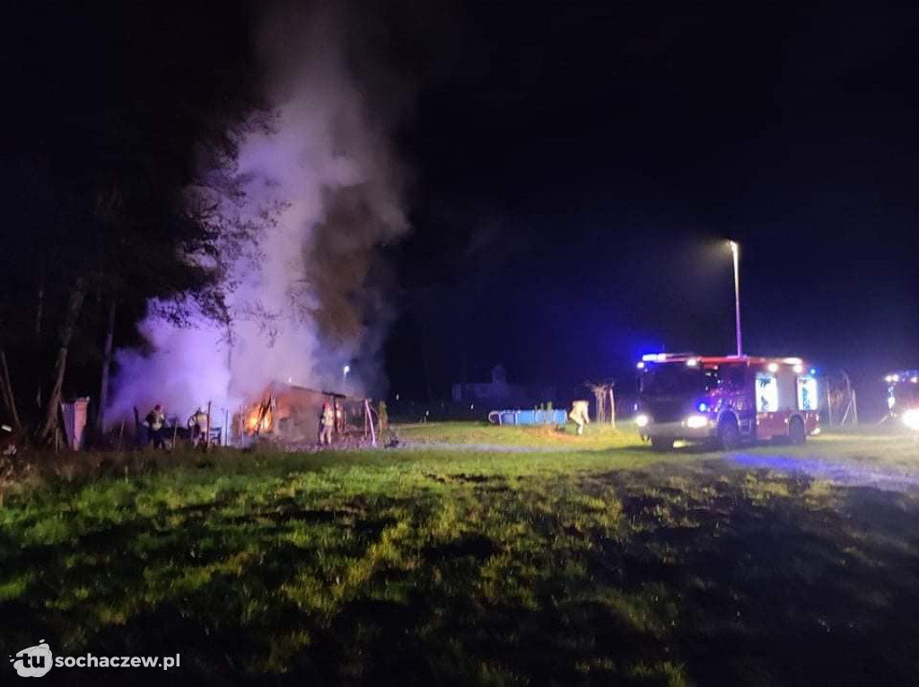 Pożar budynku w Rokotowie