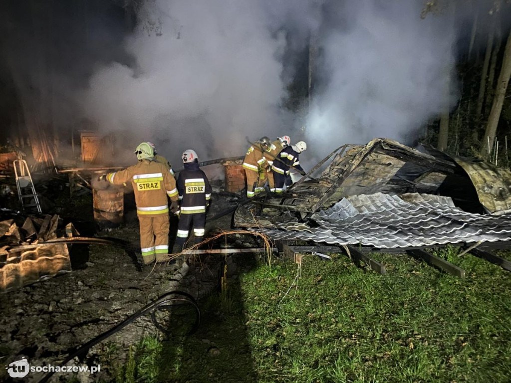 Pożar budynku w Rokotowie