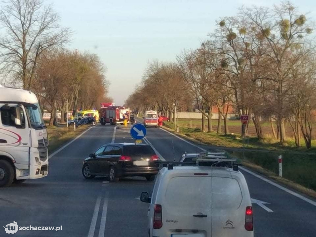 Zderzenie 3 pojazdów w Kożuszkach Parcel