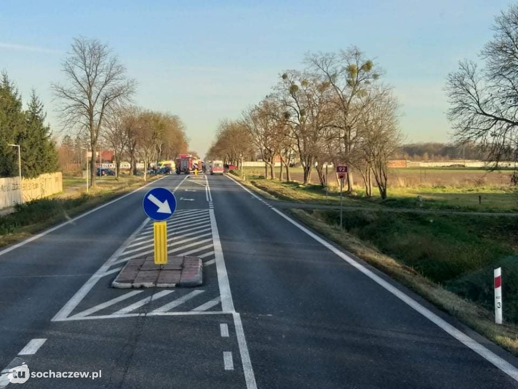 Zderzenie 3 pojazdów w Kożuszkach Parcel