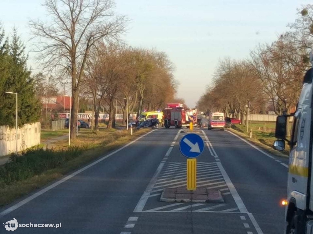 Zderzenie 3 pojazdów w Kożuszkach Parcel