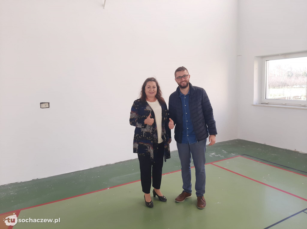 Rybno. Zakończono remont ścian sali gimnastycznej