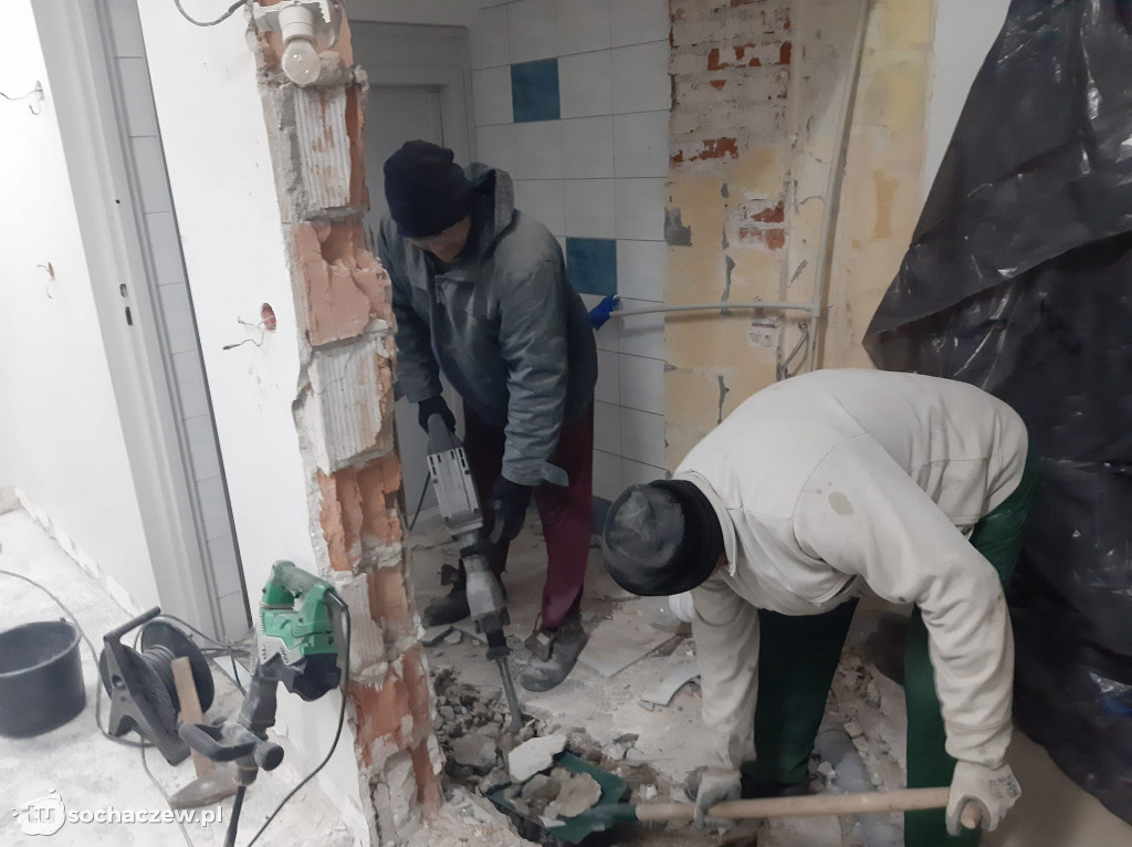 Sanitariaty w OSP Rybno w remoncie