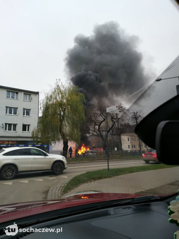 Pożar samochodu przy Piłsudskiego