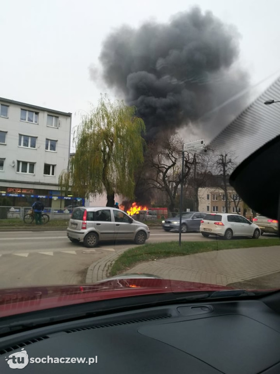 Pożar samochodu przy Piłsudskiego