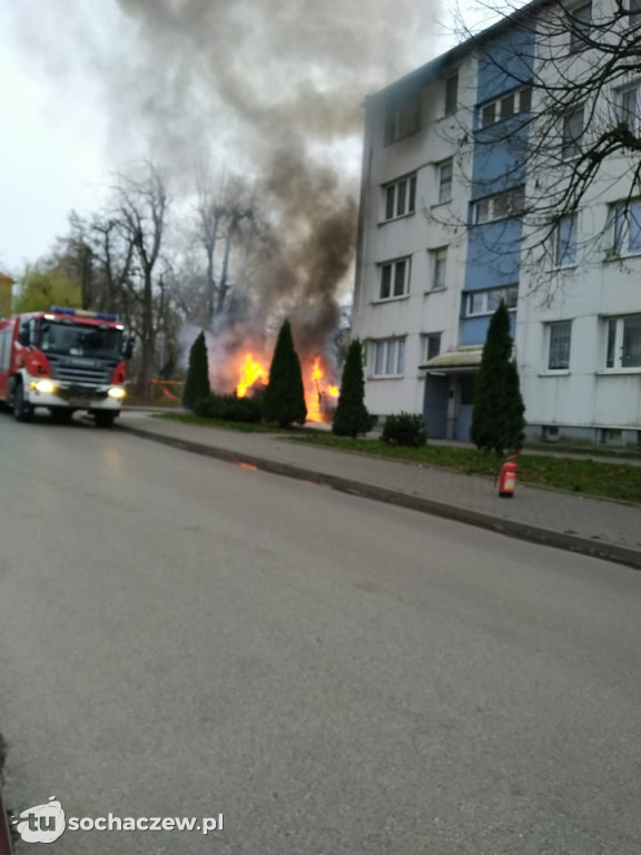 Pożar samochodu przy Piłsudskiego