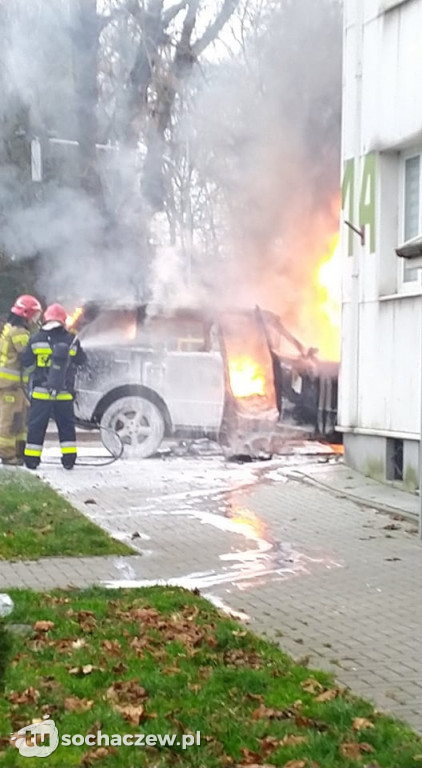 Pożar samochodu przy Piłsudskiego