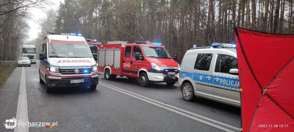Śmiertelny wypadek na DK 50 pod Żyrardowem