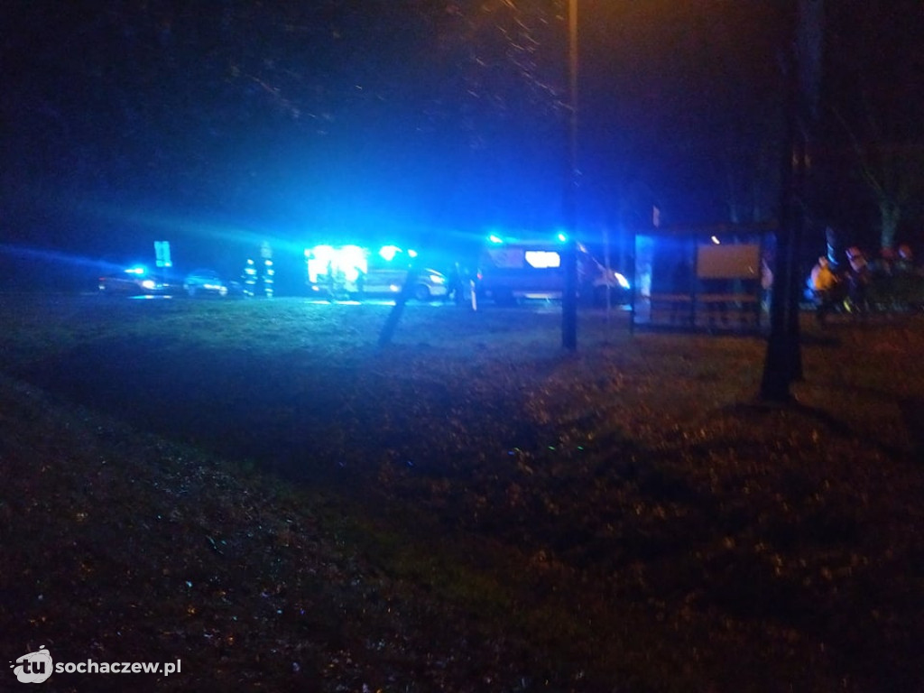 Wypadek w Łazach, DW 580 nieprzejezdna