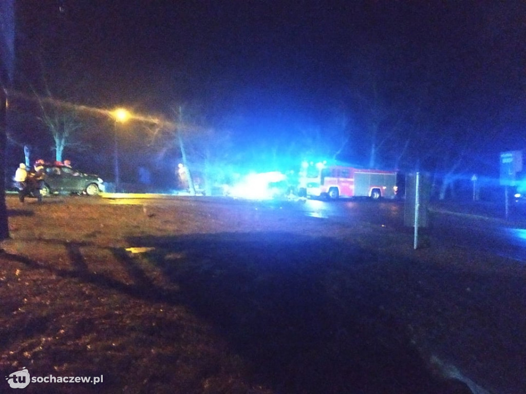Wypadek w Łazach, DW 580 nieprzejezdna