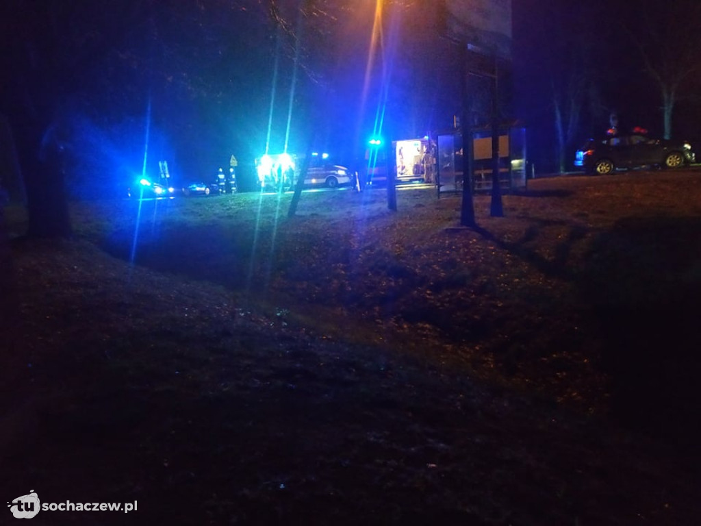 Wypadek w Łazach, DW 580 nieprzejezdna