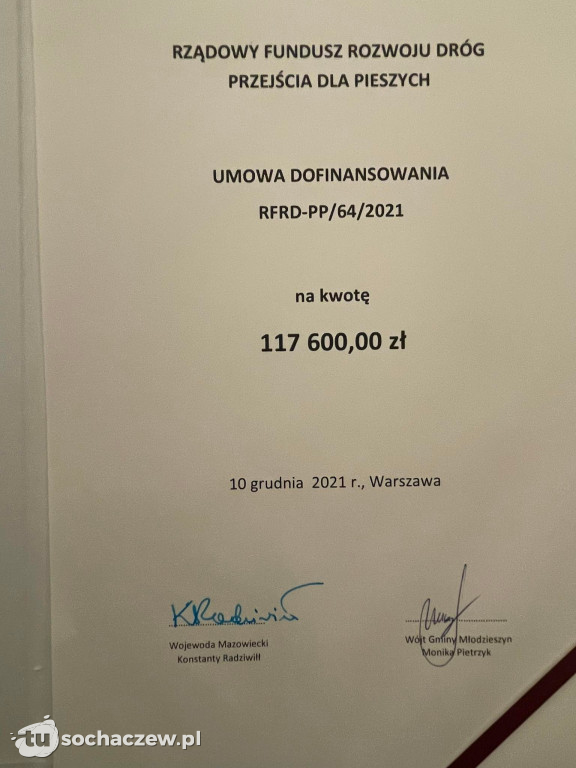 Bezpieczne przejścia dla pieszych w gminie Młodzieszyn